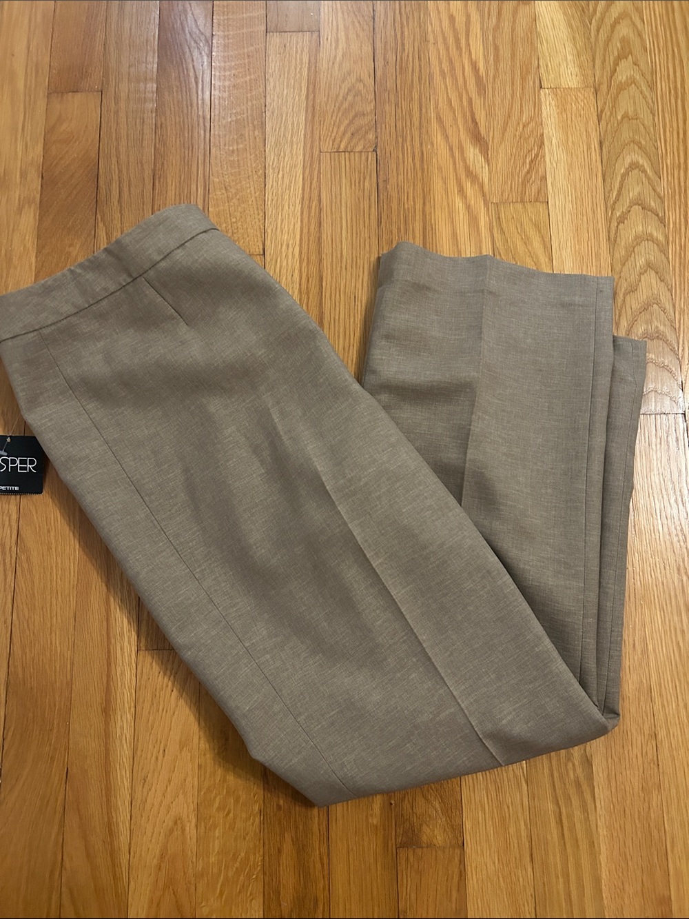 Kasper Women's Straight-Leg Trousers in Taupe size 14P